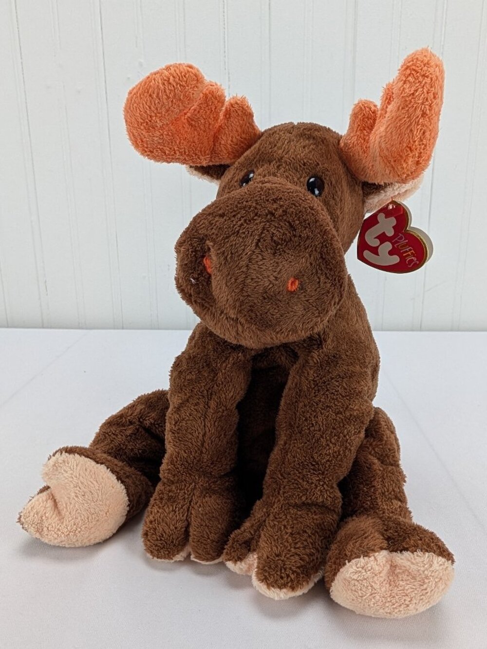Vintage Ty Pluffies Lumpy Moose Plush 10" Stuffed Animal 2003 TyLux Hang Tag